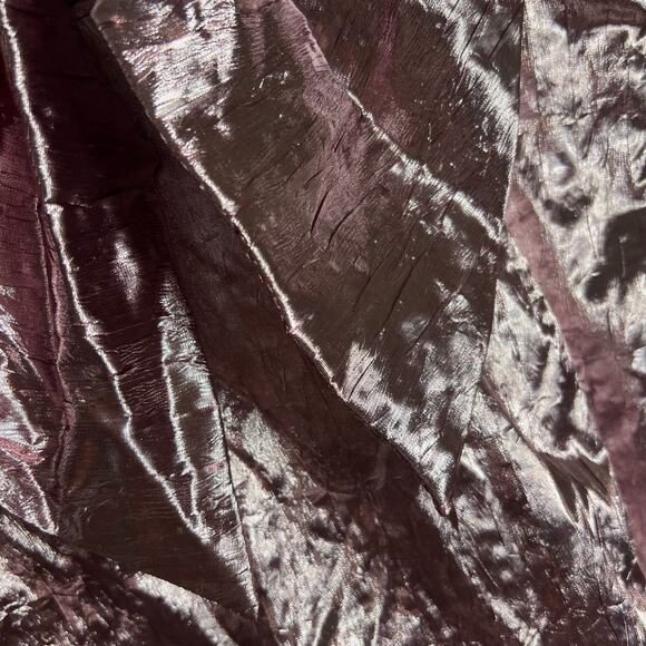 LoveShackFancy Pink Metallic Gabriella Lame Puff Sleeve Bow Mini Dress Size L - Picture 13 of 13